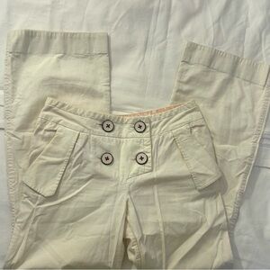 vintage trovata cream sailor trousers, Sz 4